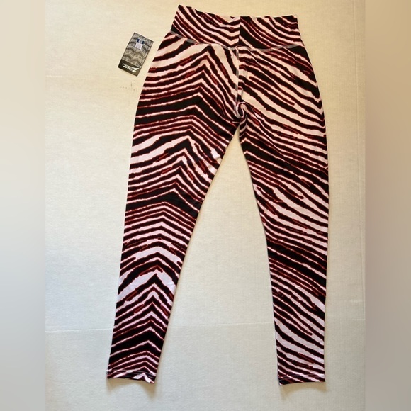 Zubaz NCAA Texas Tech Red Raider zebra leggings. 3 inch waist band Sz M. J2 - Picture 3 of 8